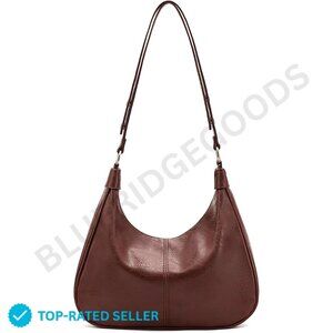 Brand New NIUEIMEE ZHOU Shoulder Bag Brown Vegan Leather Hobo